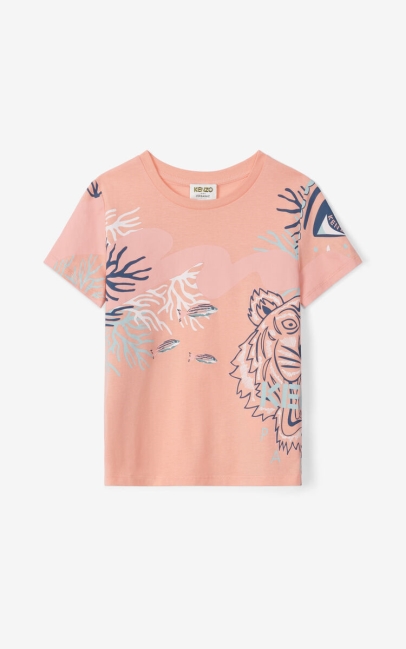 Kenzo Kids Multi-icon T-shirt Peach